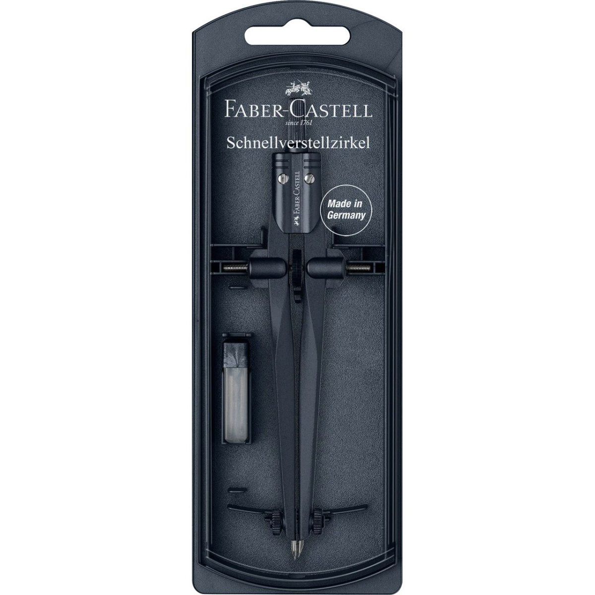 FABER CASTELL Stream Compas scolaire à réglage rapide Ø34cm Bleu nuit mat