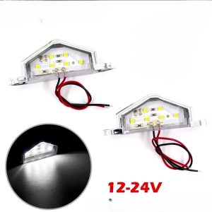 2Pcs feu plaque d&rsquo;immatriculation 6LED 12-24V