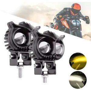 2Pcs Phares Antibrouillard à LED pour Moto en Forme d&rsquo;oiseau 2000LM
