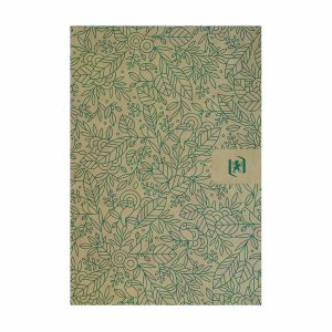 OXFORD Agenda scolaire journalier 12×18 2025-2026 Kraft Touche de verdure
