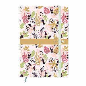 OXFORD Agenda scolaire journalier 12×18 2025-2026 Les motifs de Camille Ocre