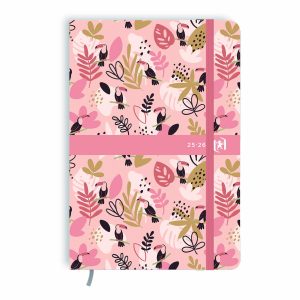 OXFORD Agenda scolaire journalier 12×18 2025-2026 Les motifs de Camille Rose
