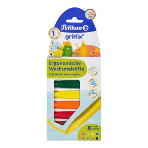 PELIKAN GRIFFIX Crayons de cire ergonomiques pour écoliers x8