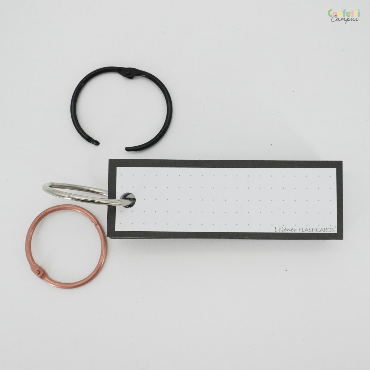50 Flashcards Leitner Vocabulaire à points cadre noir – Image 7