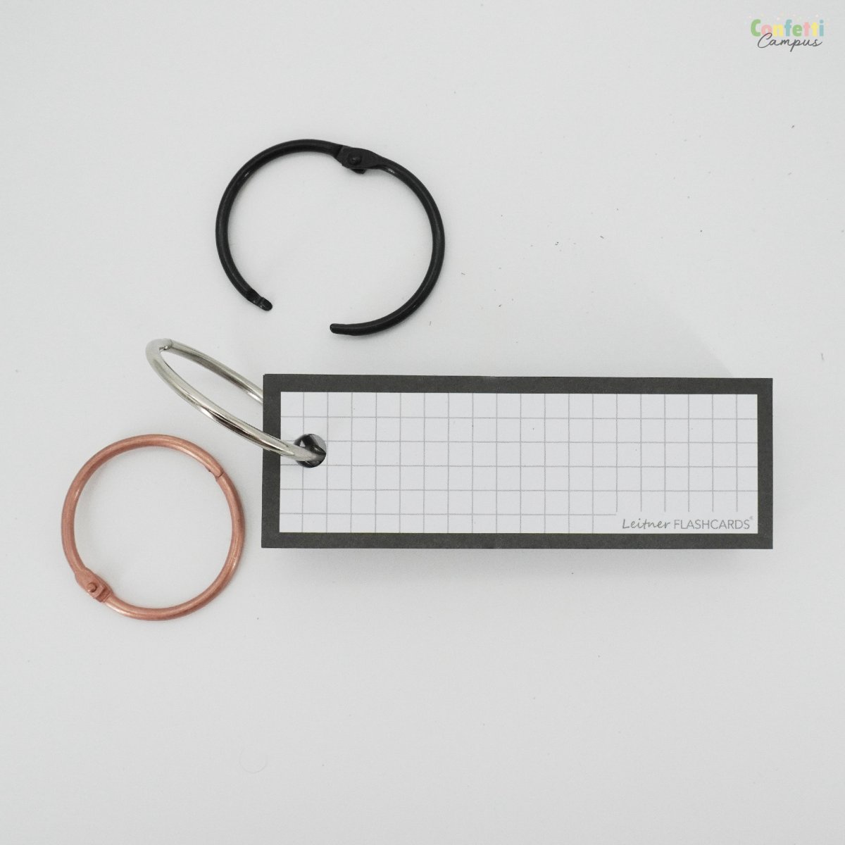 50 Flashcards Leitner Vocabulaire à petits carreaux cadre noir – Image 7