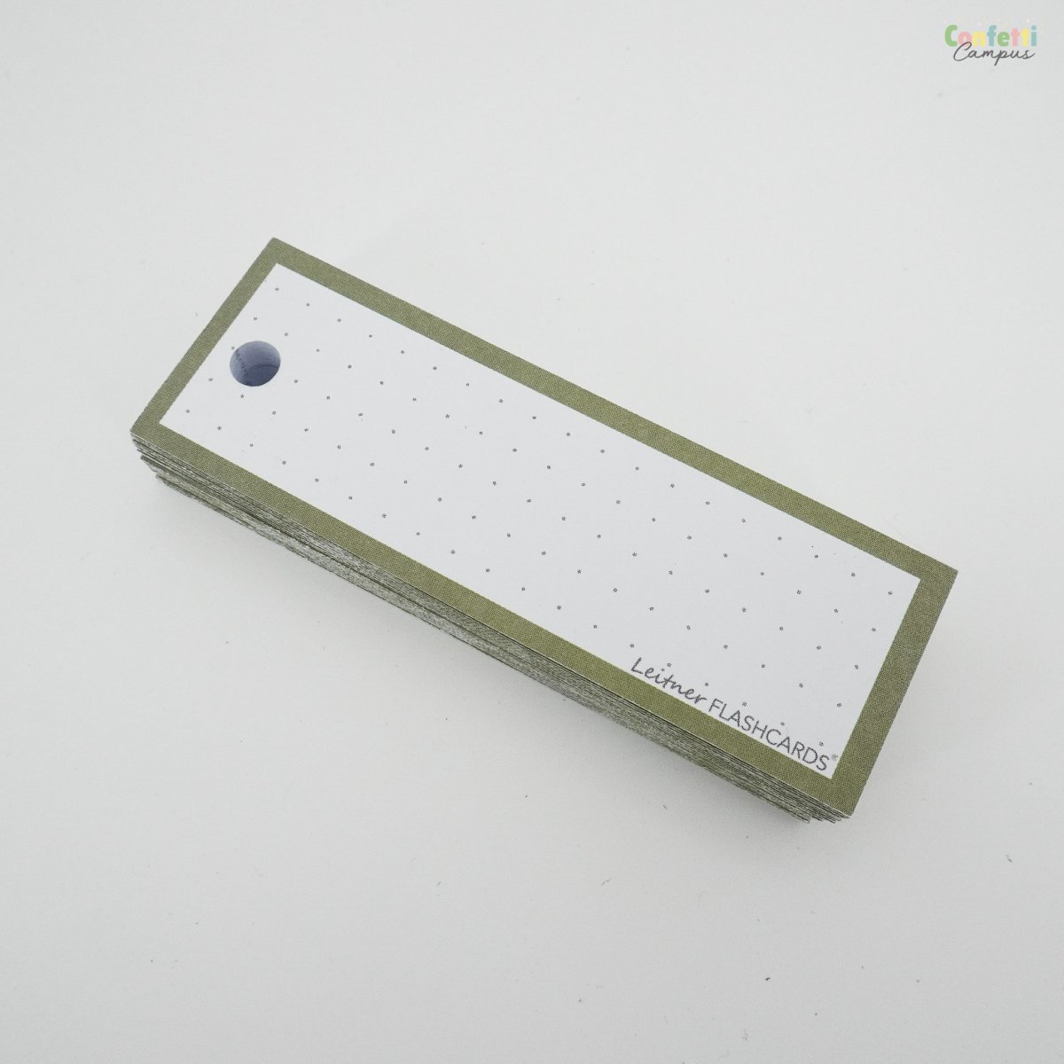 50 Flashcards Leitner Vocabulaire à points cadre vert olive – Image 3
