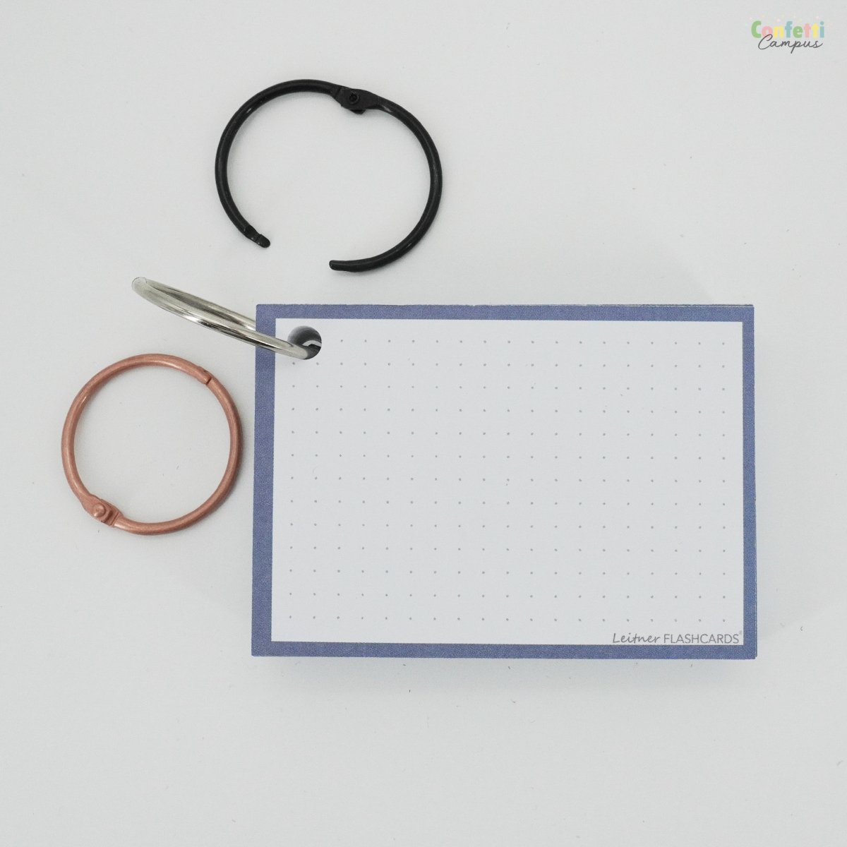 50 Flashcards Leitner A7 à points cadre Brume bleue – Image 6