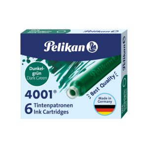 PELIKAN Boîte de 6 cartouches d&rsquo;encre pour stylo-plume Vert foncé