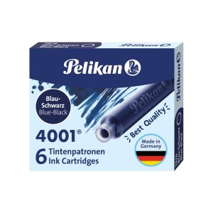 PELIKAN Boîte de 6 cartouches d&rsquo;encre pour stylo-plume Bleu-noir