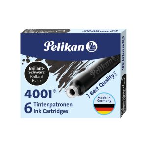 PELIKAN Boîte de 6 cartouches d&rsquo;encre pour stylo-plume Noir