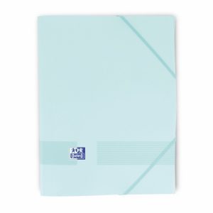 OXFORD Live & Go Chemise 3 rabats à élastique A4+ plastique Bleu pastel