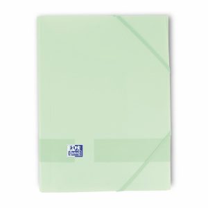 OXFORD Live & Go Chemise 3 rabats à élastique A4+ plastique Vert pastel