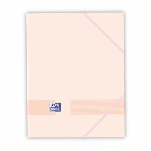 OXFORD Live & Go Chemise 3 rabats à élastique A4+ plastique Rose pastel