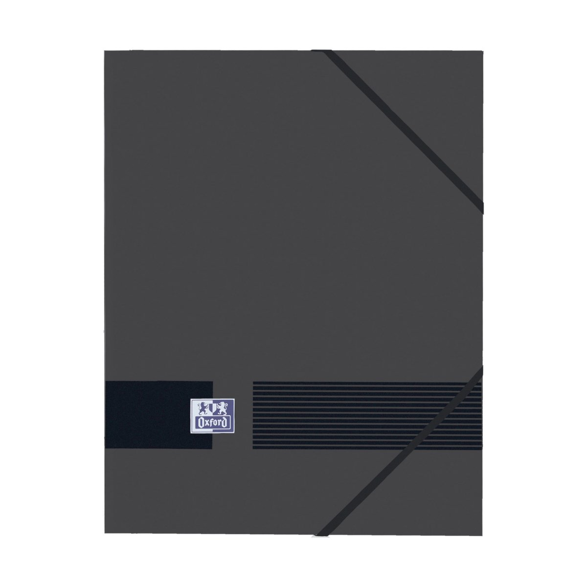 OXFORD Live & Go Chemise 3 rabats à élastique A4+ plastique Noire – Image 2