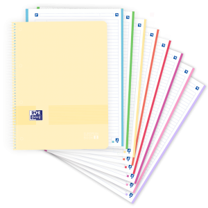 OXFORD LIVE & GO EUROPEAN BOOK8 Cahier A4+ à spirale 320 pages ligné Jaune crème