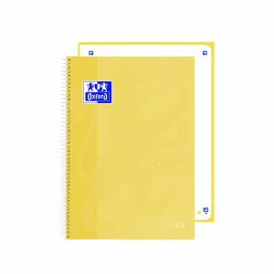 OXFORD TOUCH DOTTED BOOK Cahier A4+ à spirale 160 pages à points pastel jaune