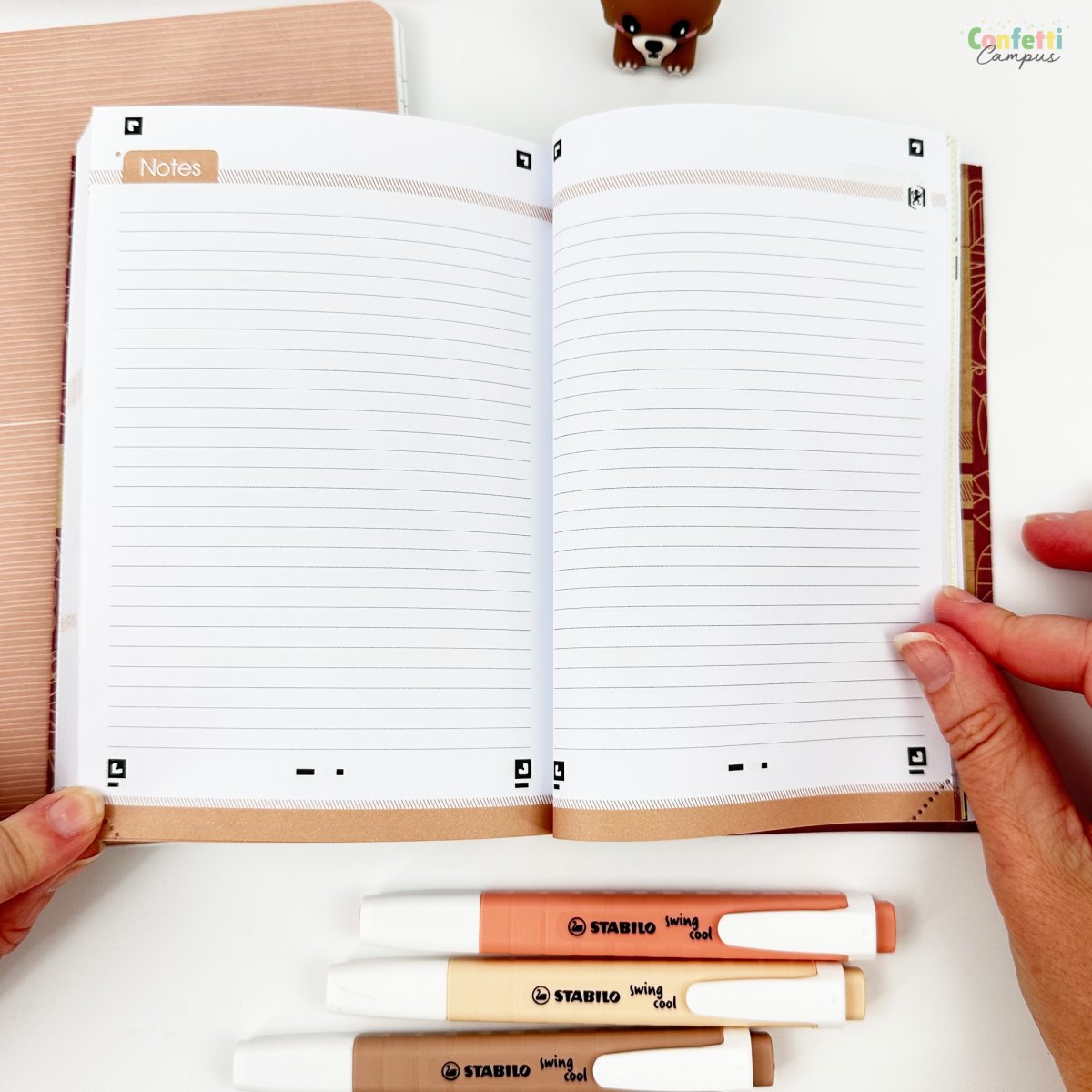 OXFORD Agenda scolaire journalier 12×18 2025-2026 Kraft rouge Bordeaux – Image 7