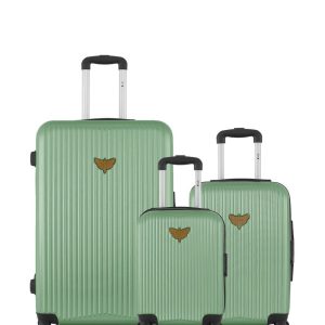 Lot de 3 Valises Rigides Grand Format, Cabine et Cabine XXS AGATA