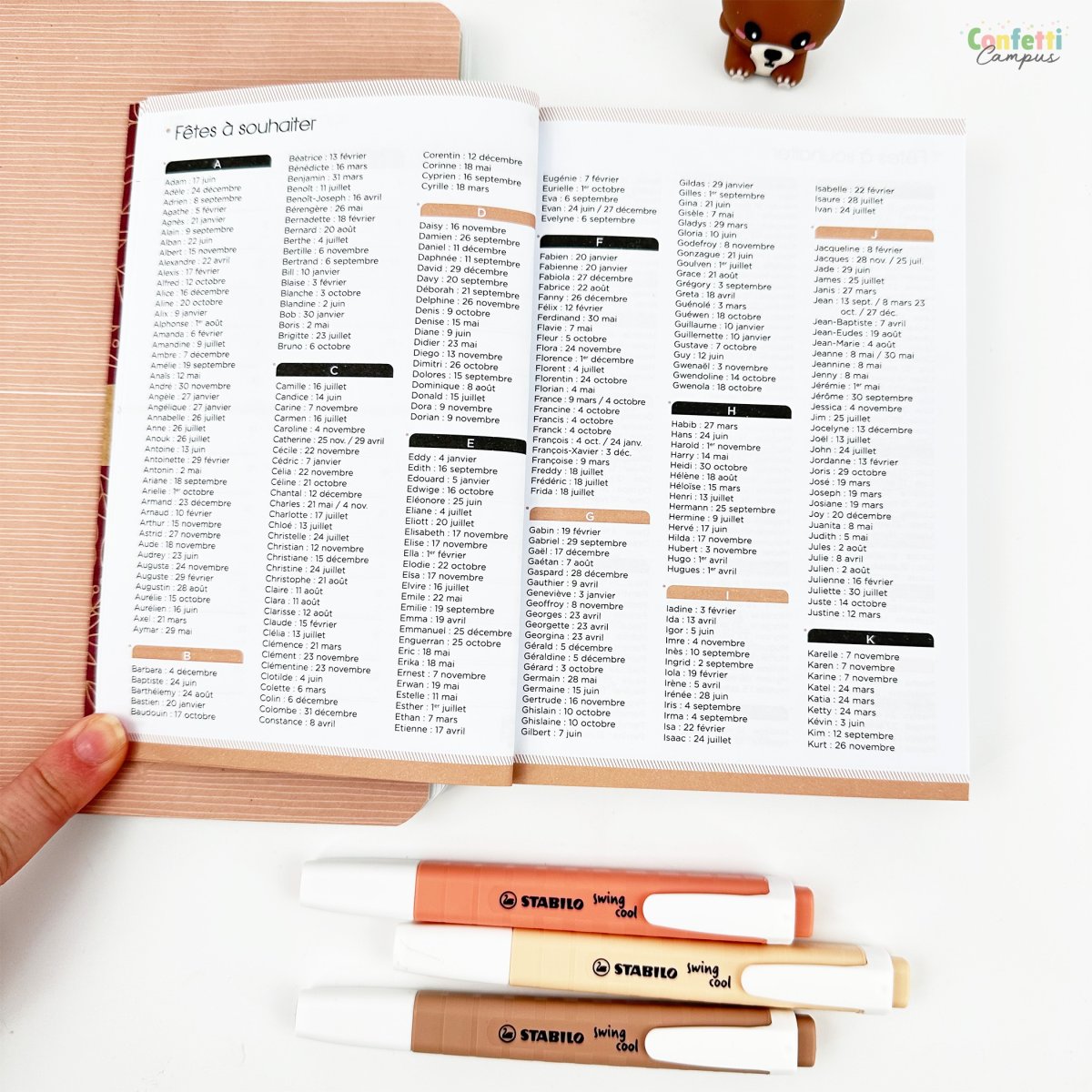 OXFORD Agenda scolaire journalier 12×18 2025-2026 Kraft Touche de verdure – Image 7