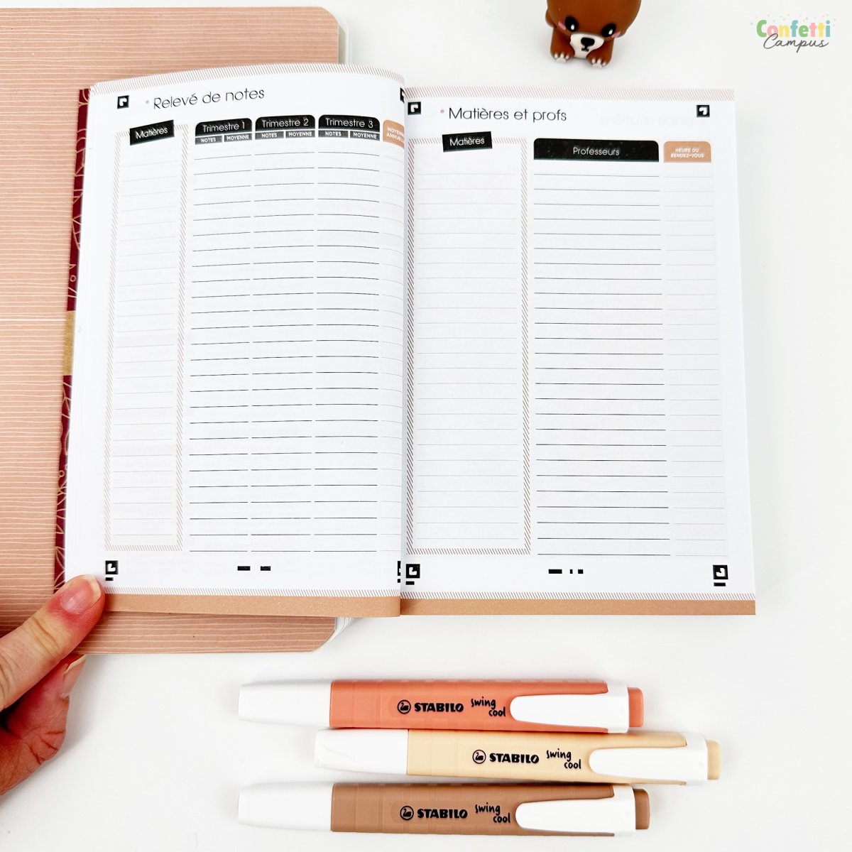 OXFORD Agenda scolaire journalier 12×18 2025-2026 Kraft Touche de verdure – Image 6