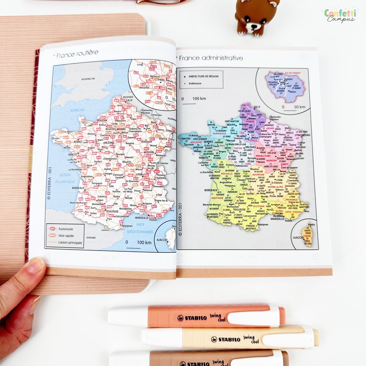 OXFORD Agenda scolaire journalier 12×18 2025-2026 Kraft Touche de verdure – Image 5