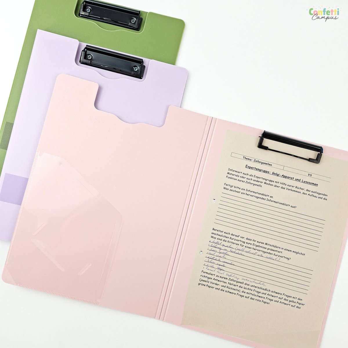 OXFORD LIVE & GO Porte-bloc à pince 24x32cm rose dragée – Image 3