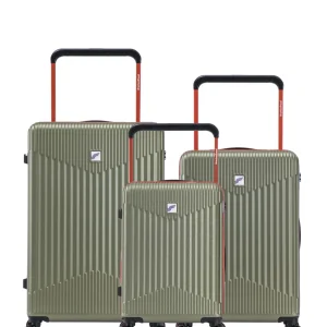 Lot de 3 Valises Rigides Grand Format, Taille Moyenne et Cabine NORTH BEACH