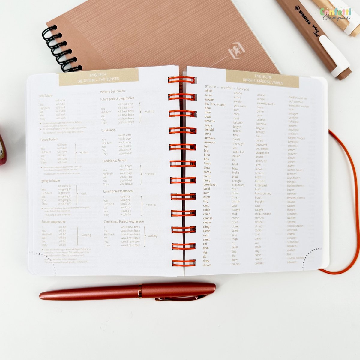 BRUNNEN Agenda scolaire journalier A6 2025-2026 Don’t stress Beige â Image 8