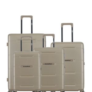 Lot de 4 Valises Rigides Grand Format, Taille Moyenne, Cabine et Cabine XS CLEVELAND