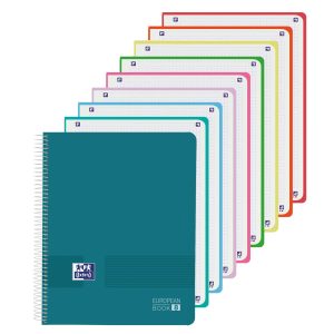 OXFORD LIVE & GO EUROPEAN BOOK8 Cahier A4+ à spirale 320 pages ligné Bleu calanques