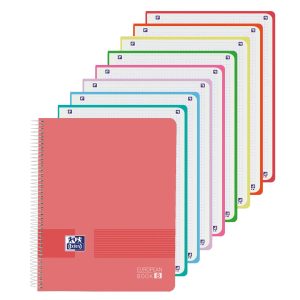 OXFORD LIVE & GO EUROPEAN BOOK8 Cahier A4+ à spirale 320 pages ligné Corail