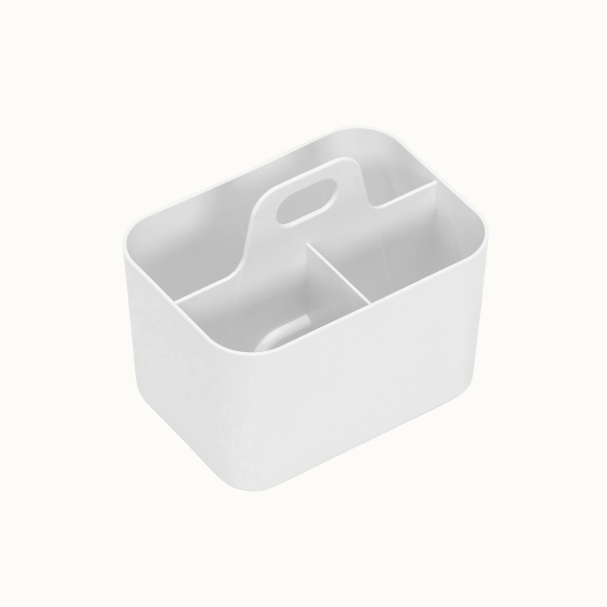 FORMA Organiseur de bureau porte-stylos 3 compartiments 15x11x13,5cm blanc – Image 3