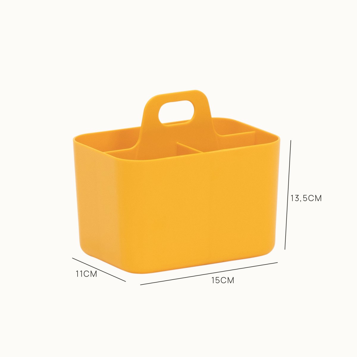 FORMA Organiseur de bureau porte-stylos 3 compartiments 15x11x13,5cm orange curcuma – Image 8