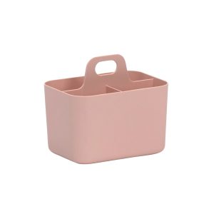 FORMA Organiseur de bureau porte-stylos 3 compartiments 15x11x13,5cm rose poudré