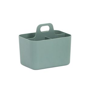 FORMA Organiseur de bureau porte-stylos 3 compartiments 15x11x13,5cm vert sauge