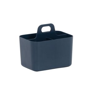FORMA Organiseur de bureau porte-stylos 3 compartiments 15x11x13,5cm bleu nuit