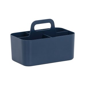 FORMA Organiseur de bureau porte-stylos 5 compartiments 25×15,6x17cm bleu nuit