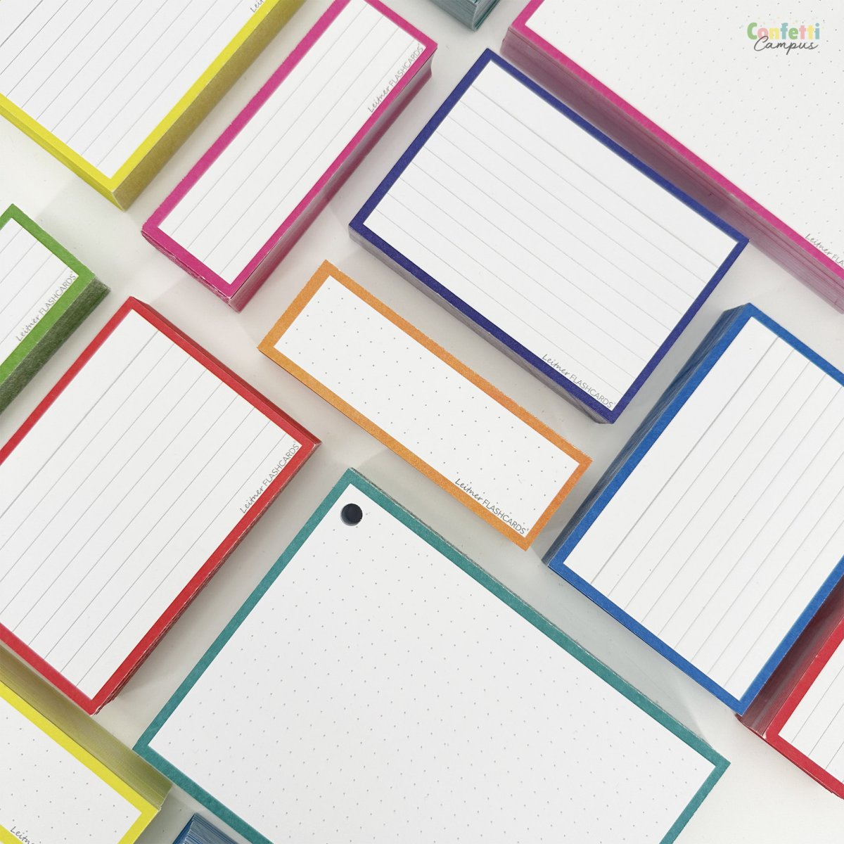 50 Flashcards Leitner Vocabulaire à points cadre orange mandarine – Image 3