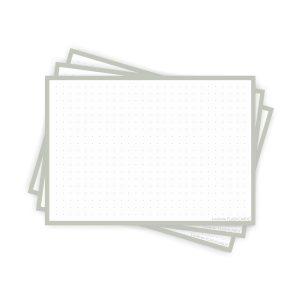 50 Flashcards Leitner A6 à points cadre gris cendre