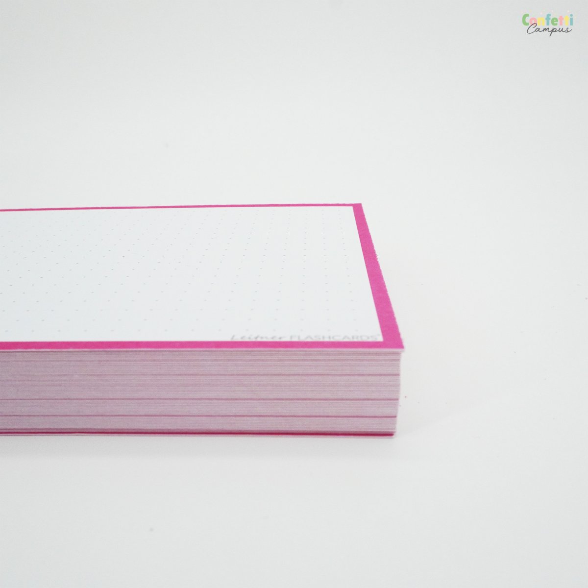 50 Flashcards Leitner A6 à points cadre rose shocking – Image 4
