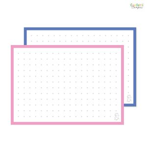 50 Flashcards Leitner A7 à points bicolores Rose vs Bleu