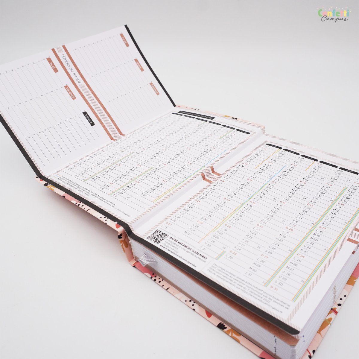 OXFORD Agenda scolaire journalier 12×18 2025-2026 Les motifs de Camille Ocre – Image 9