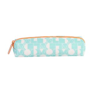 ANCOR SMOOTH Trousse à stylos rectangulaire petit modèle turquoise