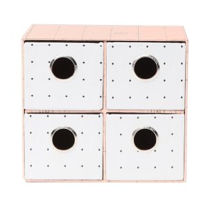 ANCOR UNIQUE Organiseur de bureau 4 tiroirs 17x15x10cm