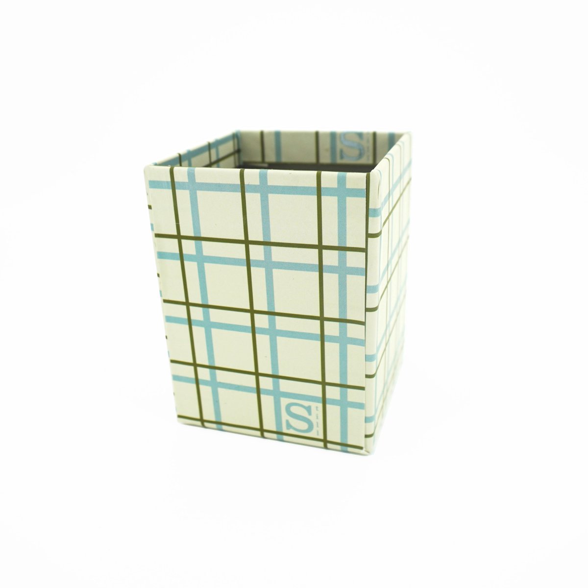 ANCOR STILL Pot à crayons 8x8x10cm Vichy chic – Image 2