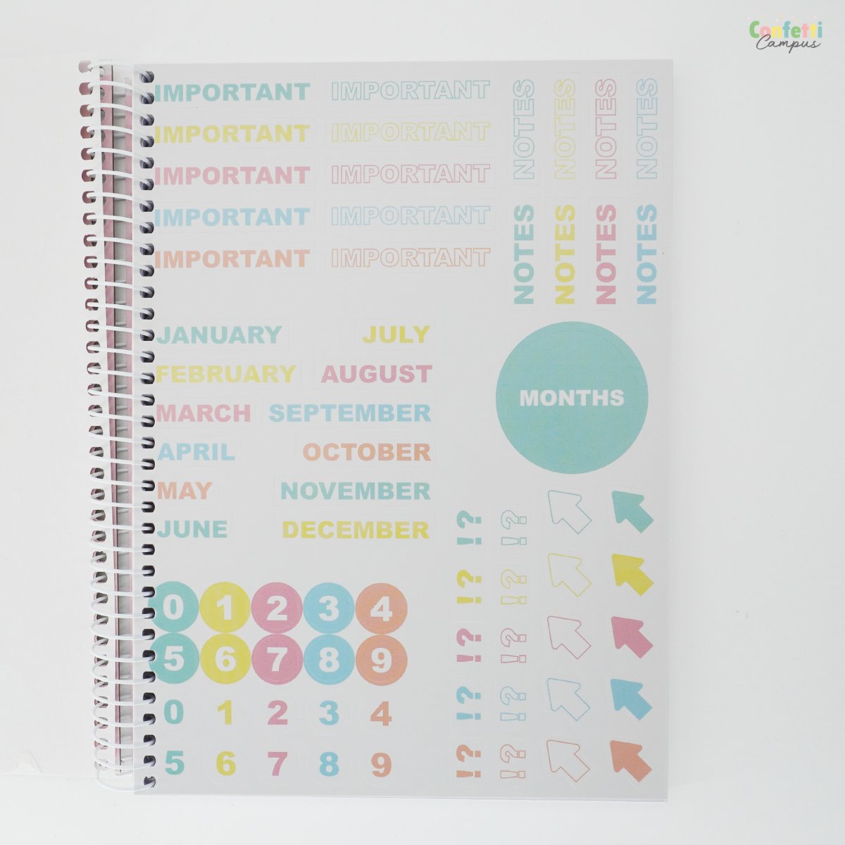 ANCOR EMBOSS Carnet Bullet Journal A5+ 160 pages pointillées pastel bleu – Image 6