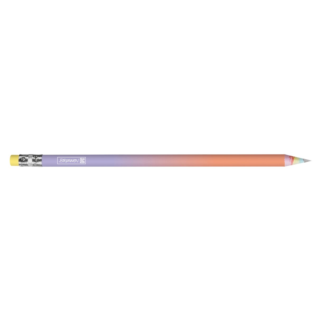BRUNNEN Crayon à papier HB Rainbow embout gomme orange-violet – Image 2