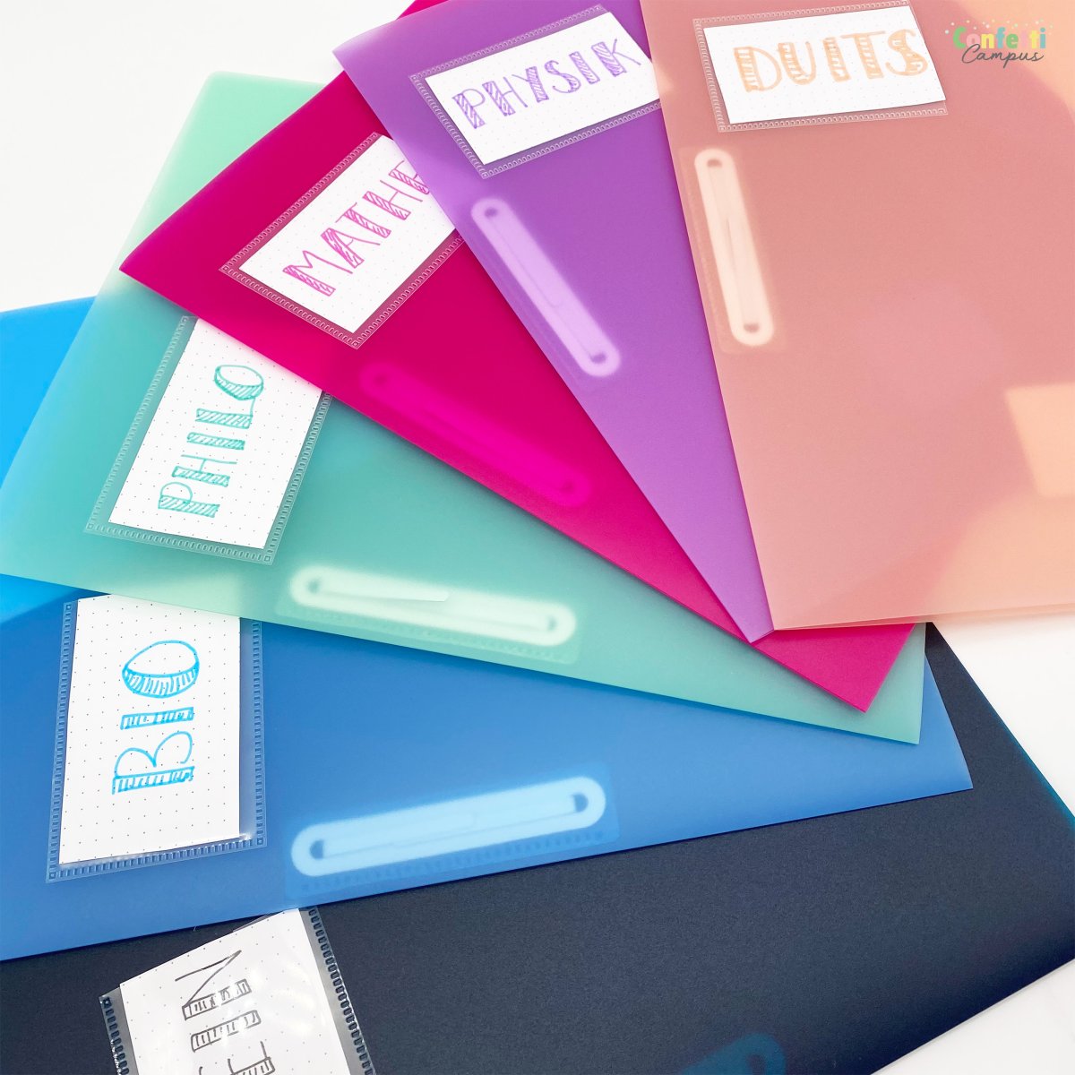 BRUNNEN FACT! Chemise à lamelle A4 en plastique Jaune – Image 4