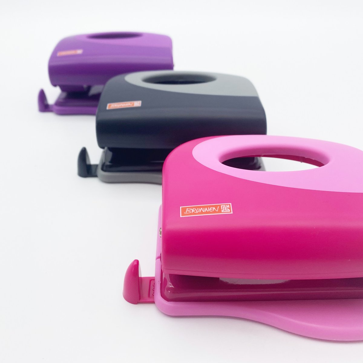 BRUNNEN Perforateur 2 trous de bureau Rose tulipe – Image 8