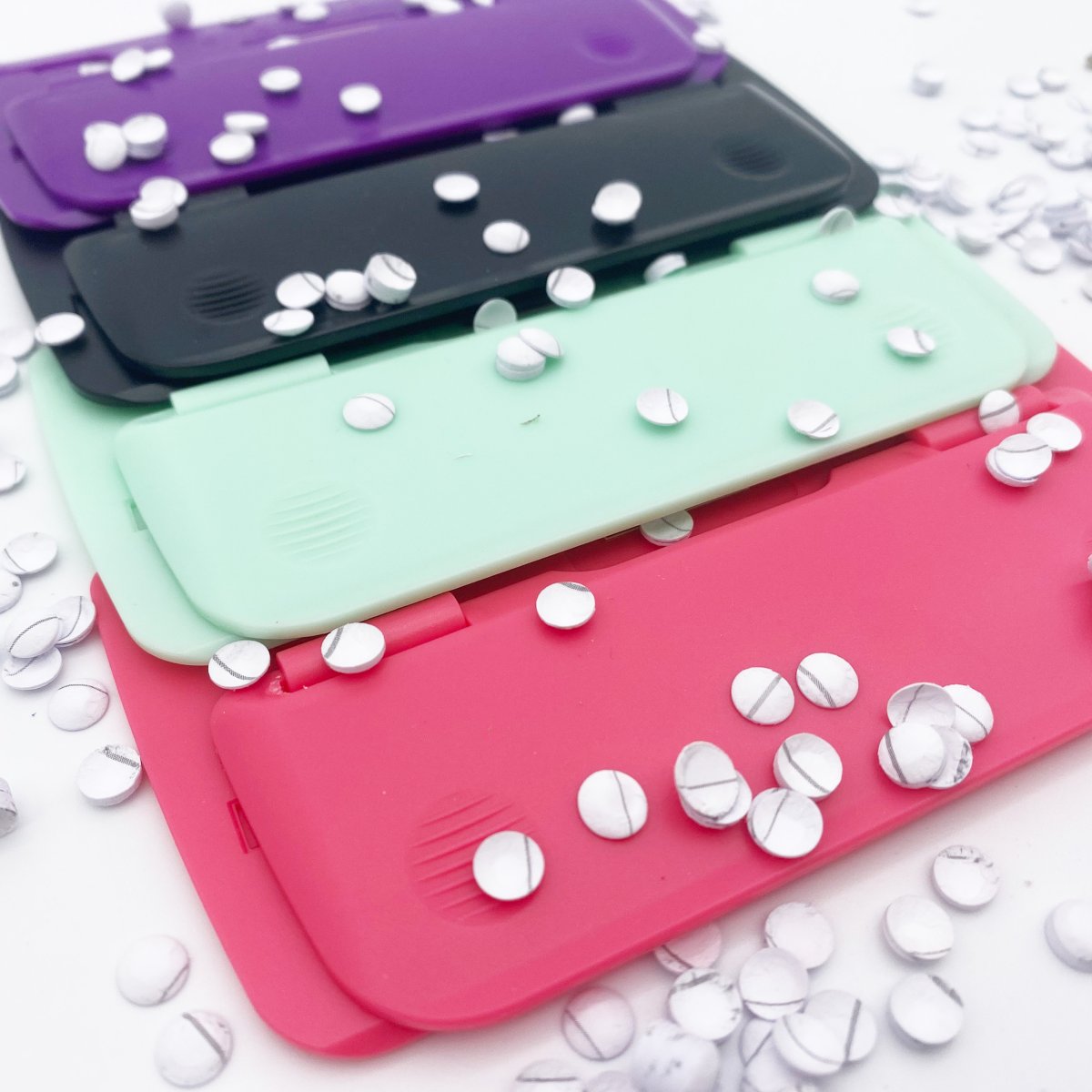 BRUNNEN Mini Perforateur de poche 2 trous Vert Kiwi – Image 8